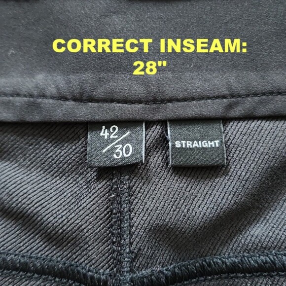 Public Rec Men's Workday Pant Straight, Black, Size 42/28 - Picture 11 of 12